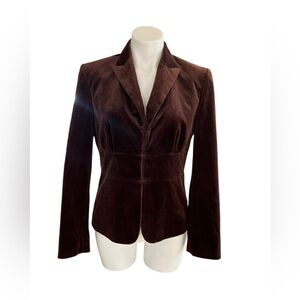 VTG J.Crew Womens‎ Chocolate Brown
Velvet Blazer Jacket Sz 8 Tailored
Stretch
